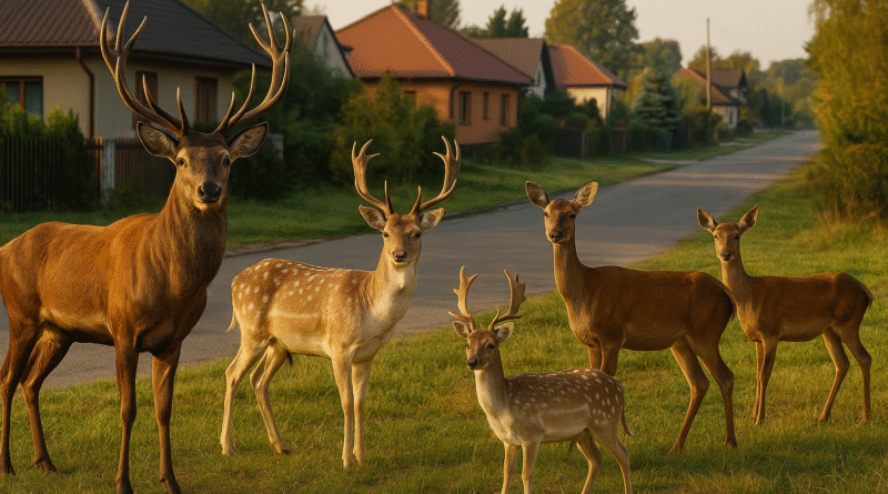 Jelenie i daniele przy ul. Ziołowej – Nietypowa atrakcja Białołęki